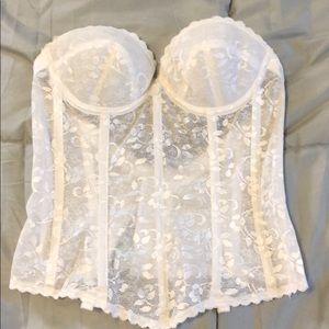 White vintage bustier